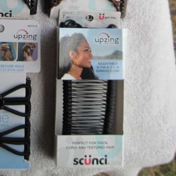 Scunci Upzing 6" Long Stretching Banana Comb Hair Updo Style Secure Hold Metal - Picture 1 of 10